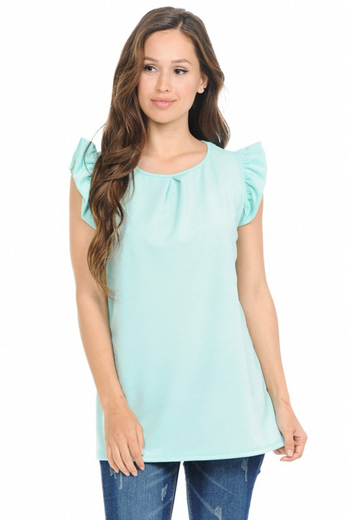 Solid Short Sleeve Top