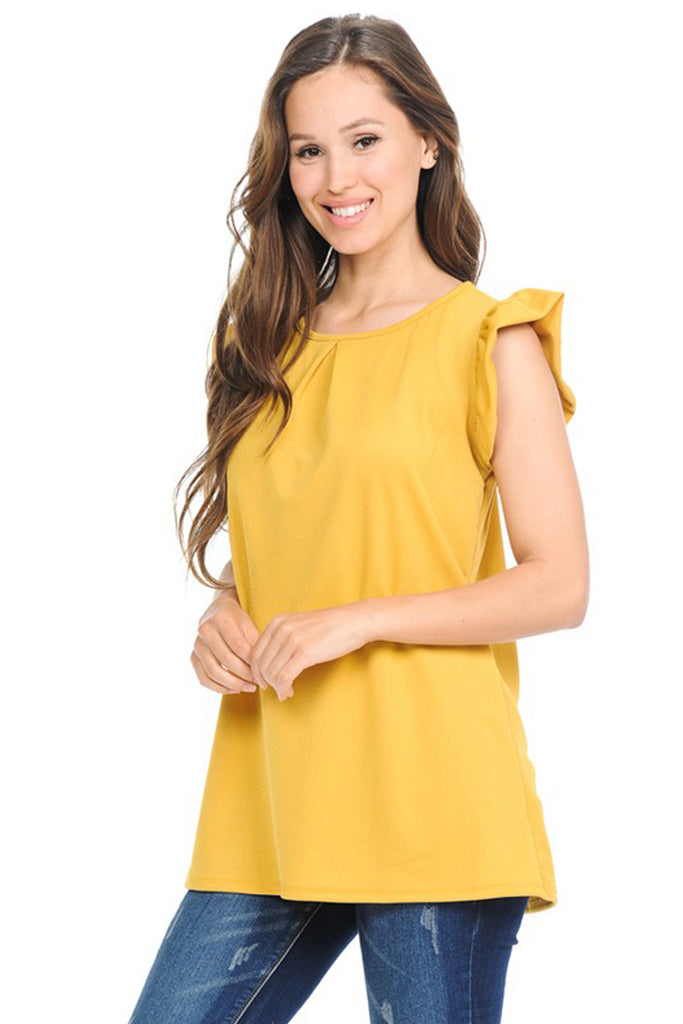 Solid Short Sleeve Top