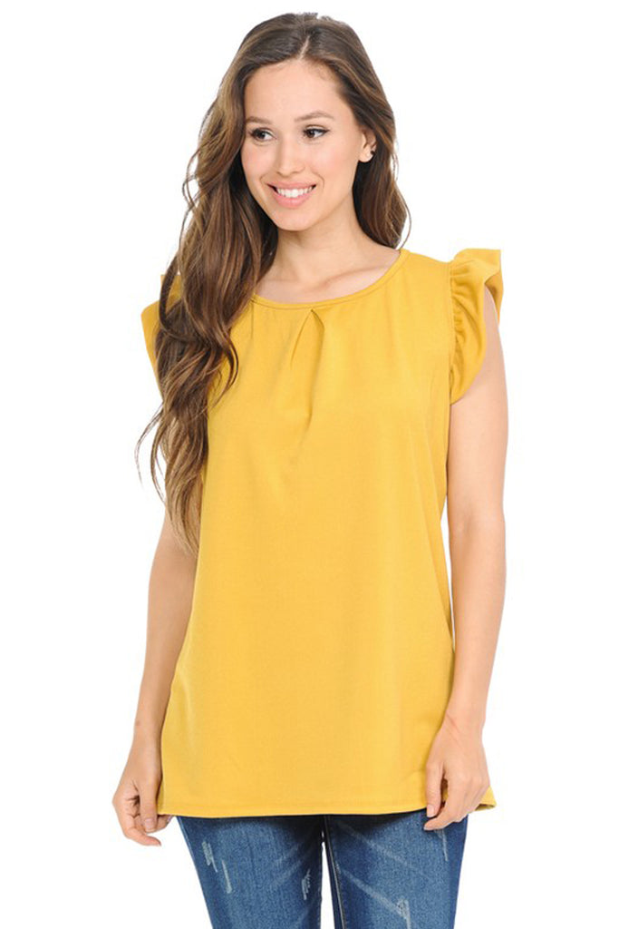 Solid Short Sleeve Top