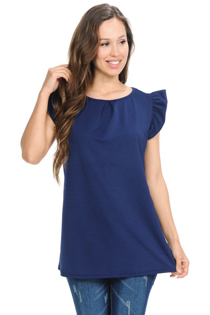 Solid Short Sleeve Top
