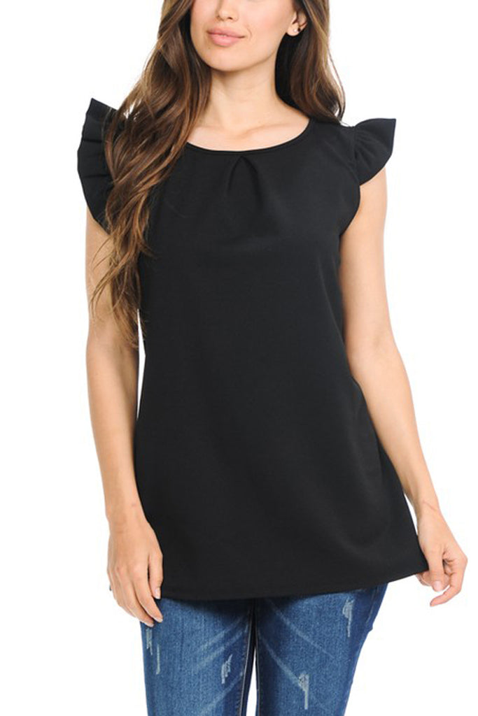 Solid Short Sleeve Top