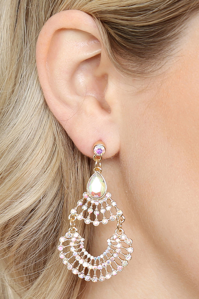 25674 - DOUBLE TEARDROP POST EARRINGS