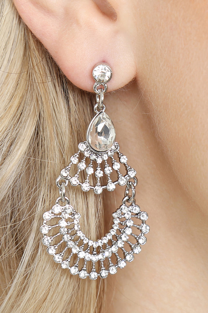 25674 - DOUBLE TEARDROP POST EARRINGS