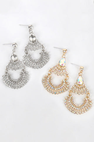 CHRISTMAS TREE WITH STAR SEED BEAD DROP EARRINGS