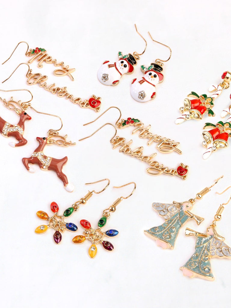 SNOWMAN SCARF HOOK EARRINGS