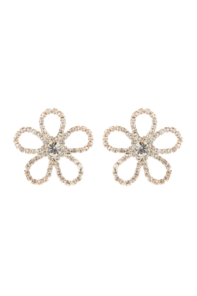 30MM FLOWER OUTLINE STUD EARRING