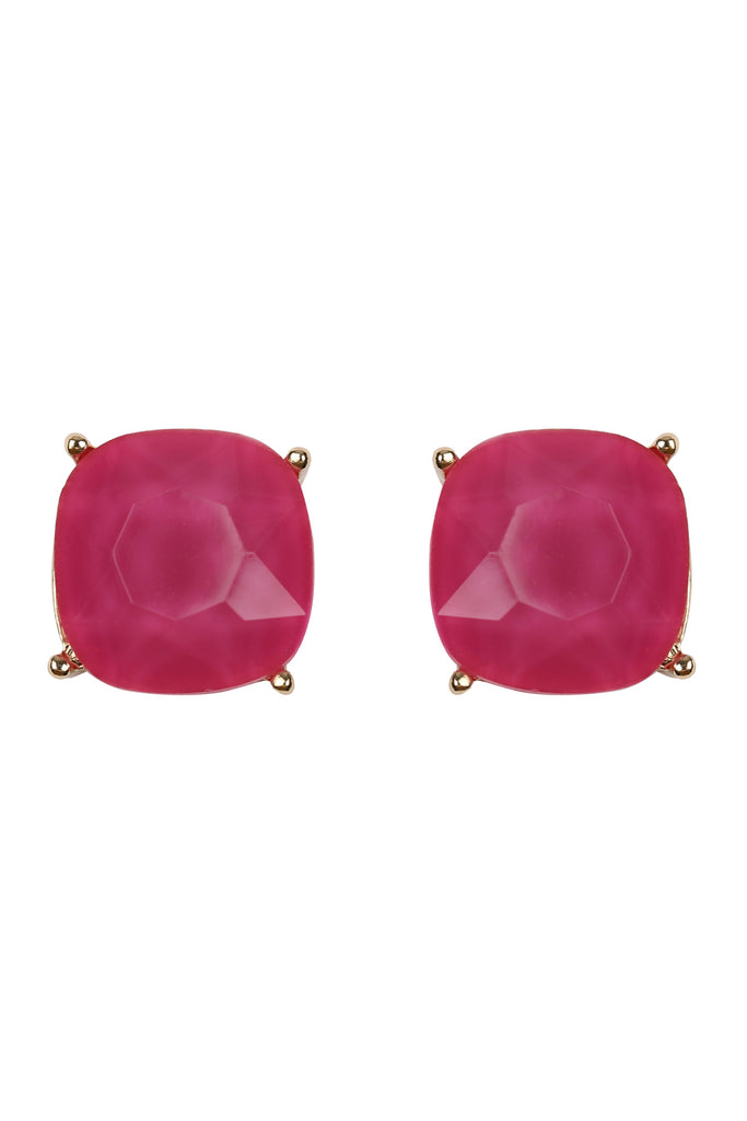12MM CUSHION CUT POST EARRINGS