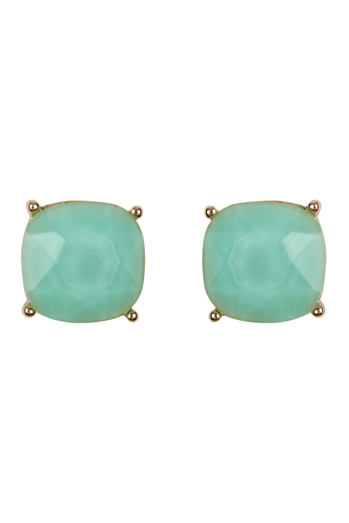 12MM CUSHION CUT POST EARRINGS