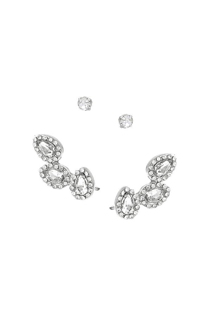 26146 - CRAWLER 3-TEAR FRAME EARRINGS