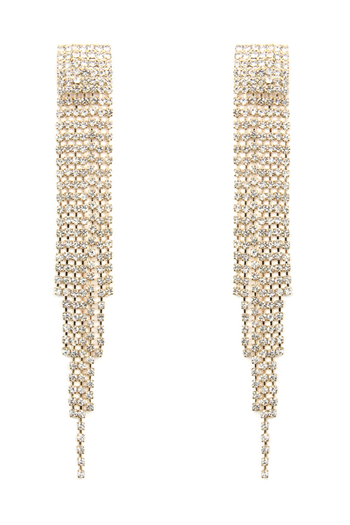 SEVEN ROW FRINGE DROP EARRINGS