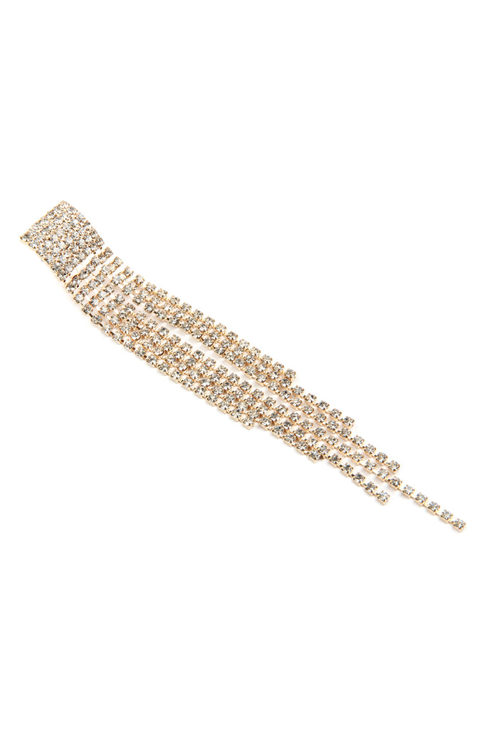 SEVEN ROW FRINGE DROP EARRINGS
