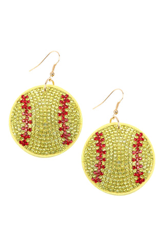 FOOTBALL SPORTS LAYERED LEATHER EARRINGS