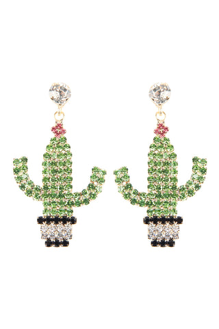 CHRISTMAS TREE WITH STAR SEED BEAD DROP EARRINGS