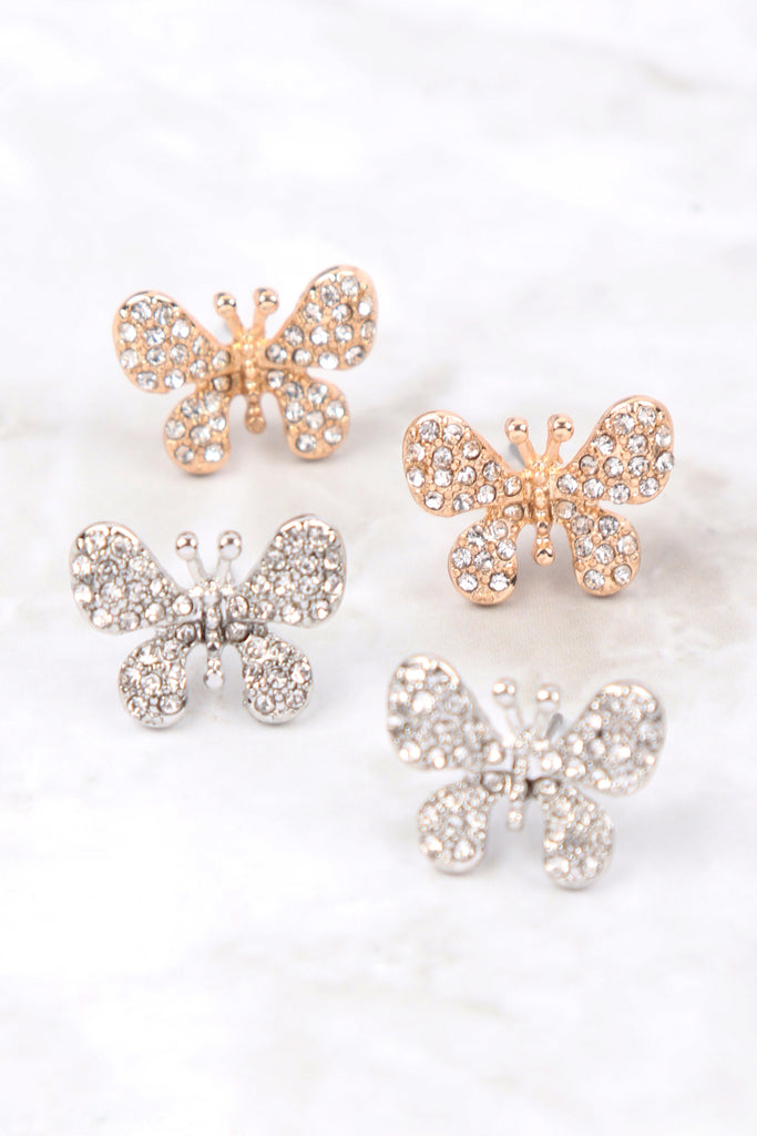 26751 - MEDIUM BUTTERFLY PAVE STUD EARRINGS