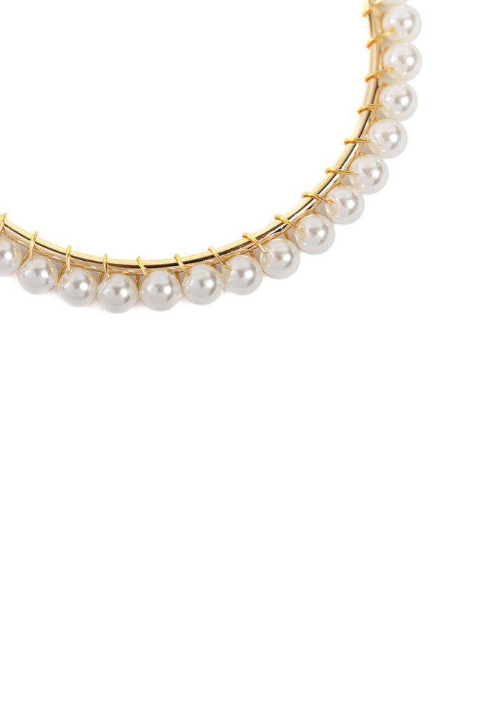 26808-55 - HOOP PEARL WIRED EARRINGS
