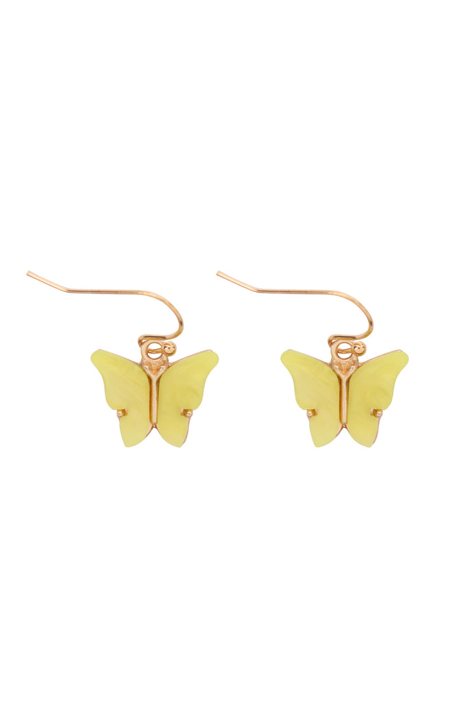 ACRYLIC BUTTERFLY FISH HOOK EARRINGS