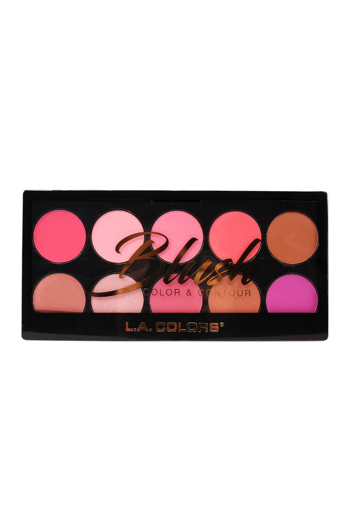 L.A. Colors Blush Color & Contour 10 Color Blush Palette