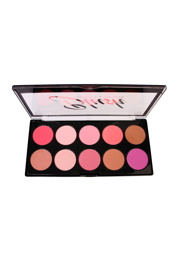 L.A. Colors Blush Color & Contour 10 Color Blush Palette
