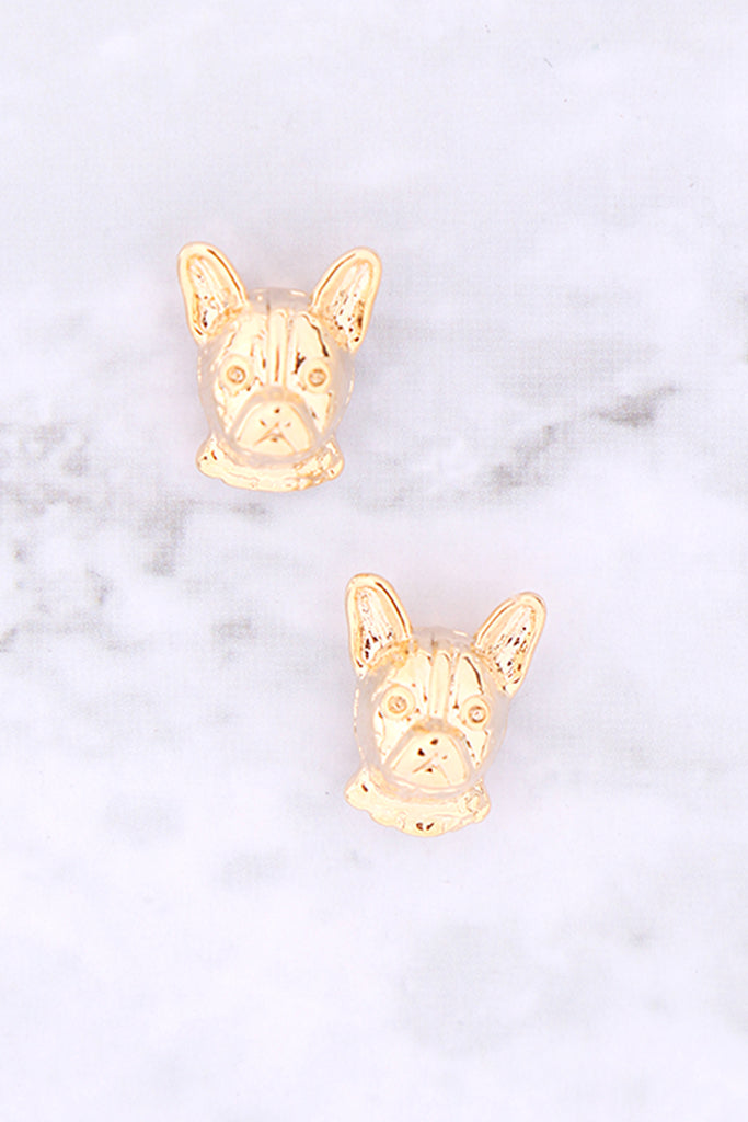 DOG CAST STUD EARRINGS
