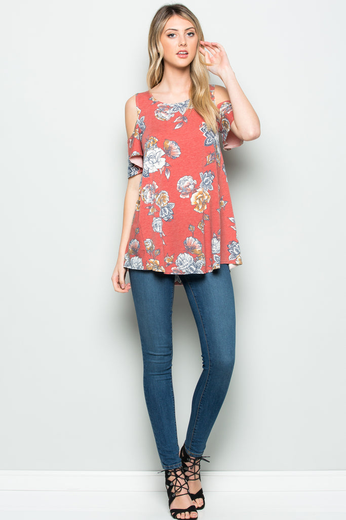 Floral Off Shoulder - Riah Fashion