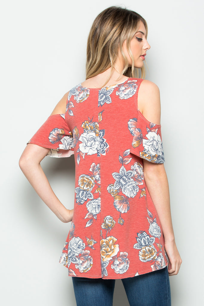 Floral Off Shoulder - Riah Fashion