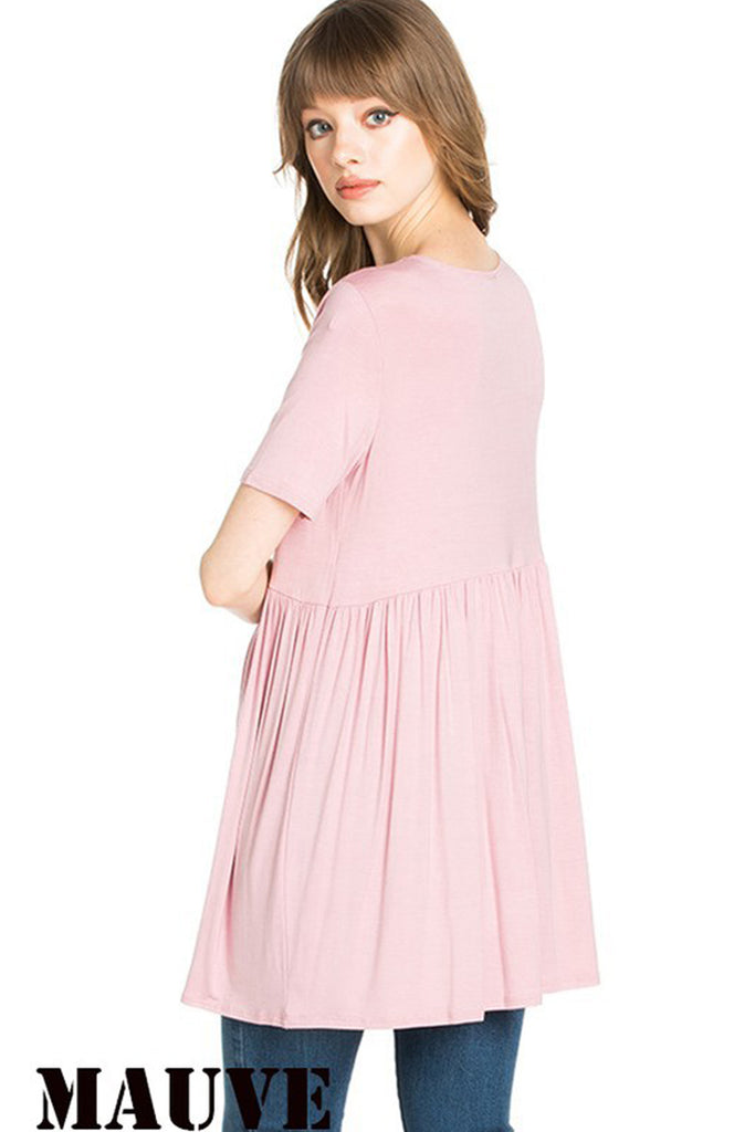 Short Sleeve Empire Waist Tunic