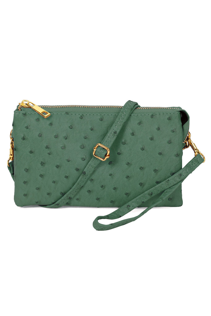 FAUX CROSSBODY WRISTLET BAG