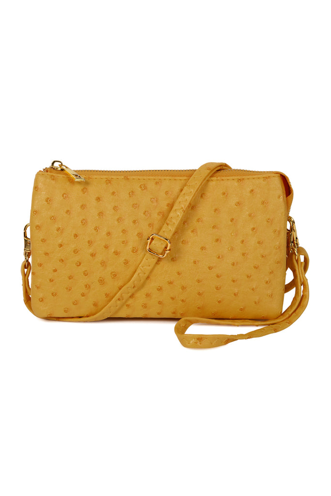 FAUX CROSSBODY WRISTLET BAG