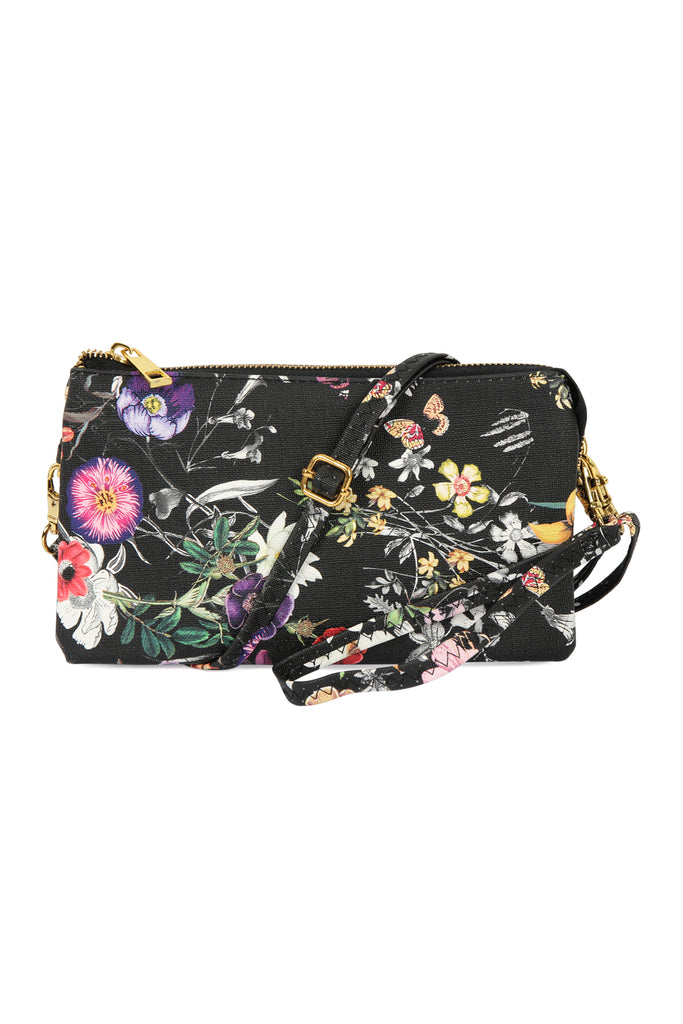 FAUX CROSSBODY WRISTLET BAG