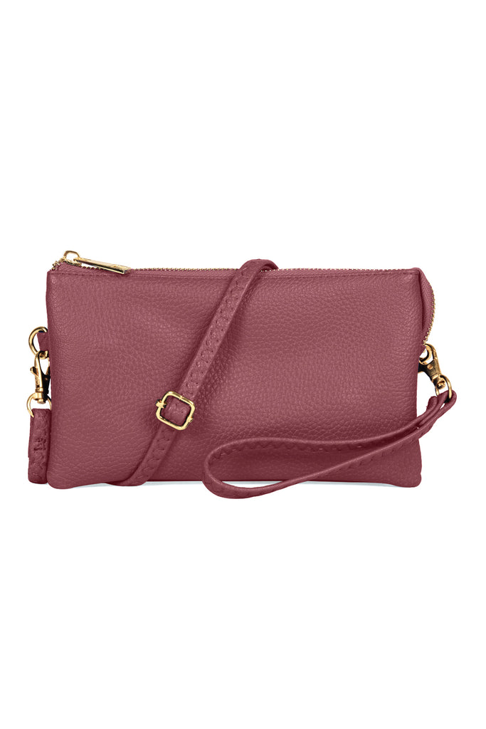 FAUX CROSSBODY WRISTLET BAG