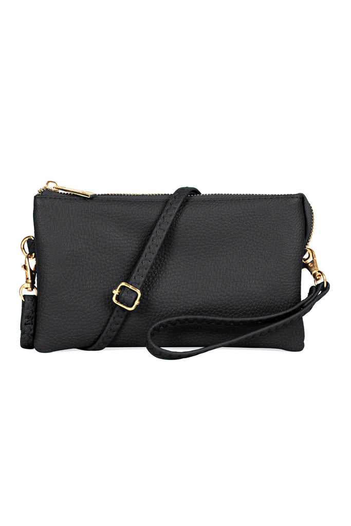 FAUX CROSSBODY WRISTLET BAG