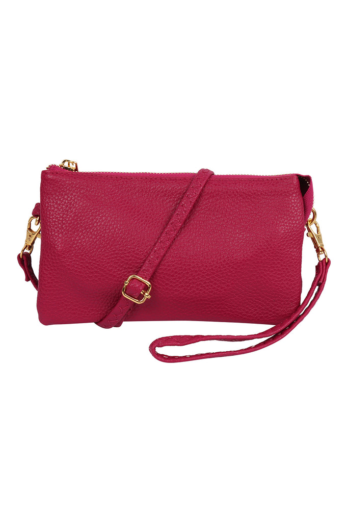 FAUX CROSSBODY WRISTLET BAG