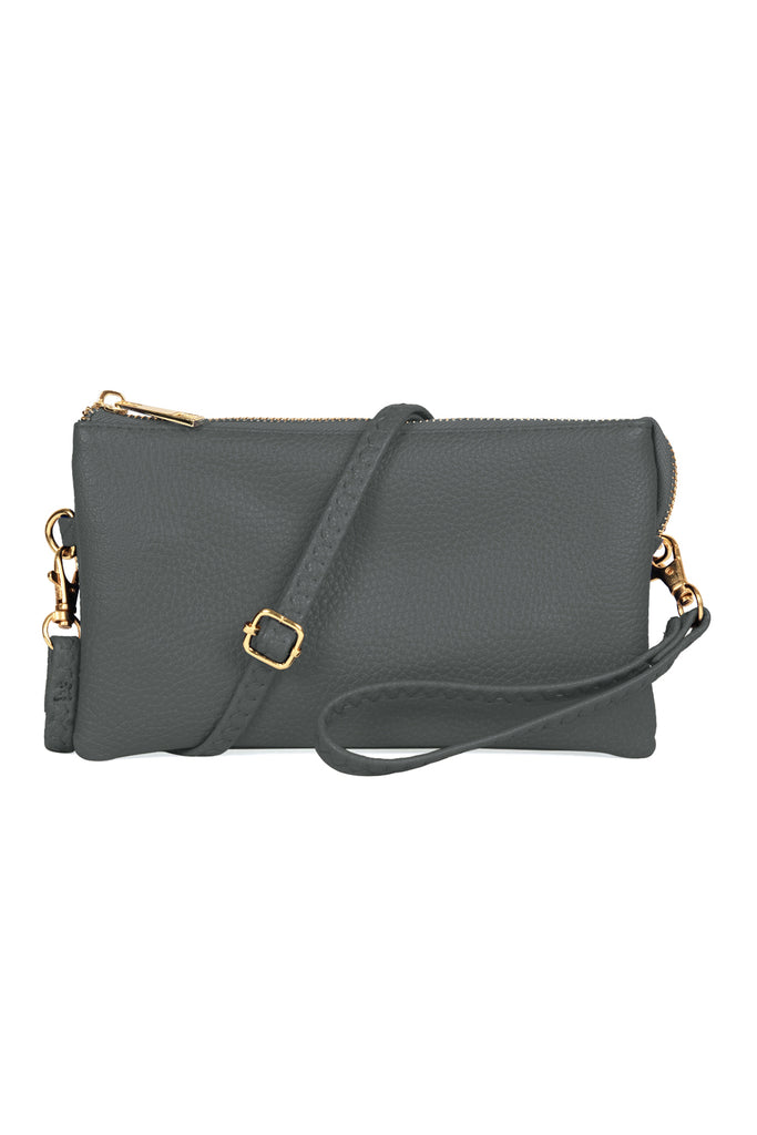 FAUX CROSSBODY WRISTLET BAG