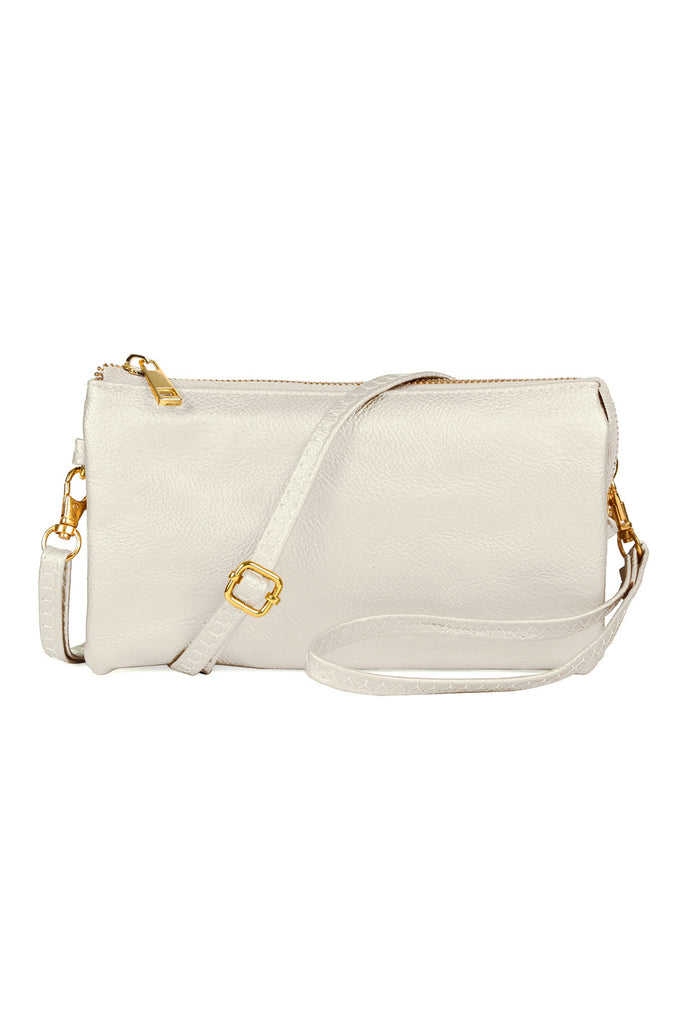 FAUX CROSSBODY WRISTLET BAG