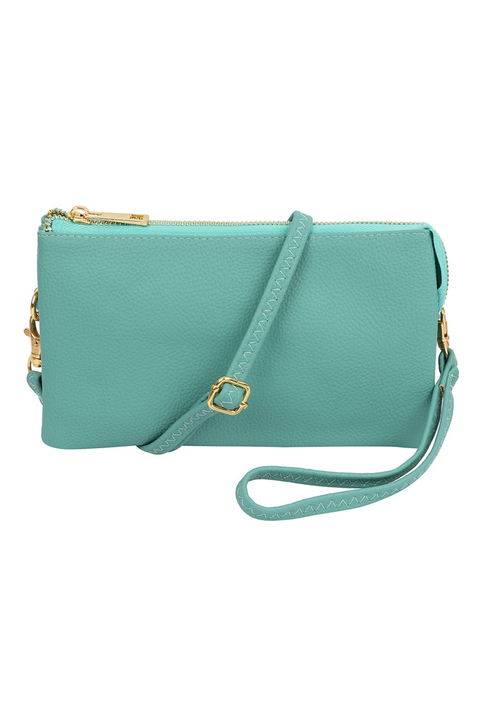 FAUX CROSSBODY WRISTLET BAG