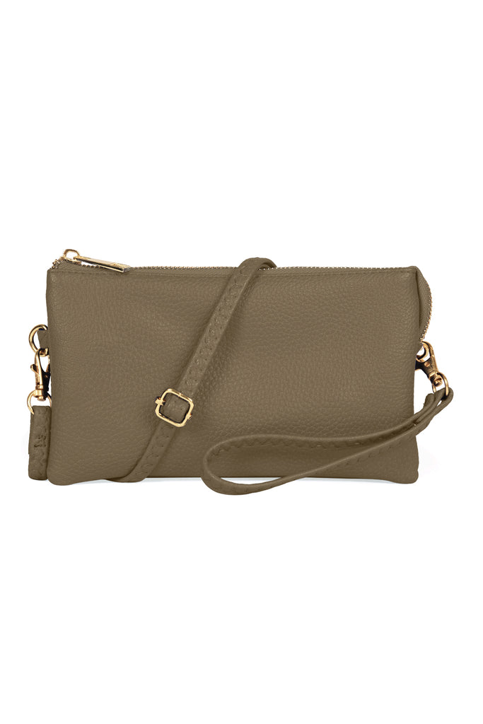 FAUX CROSSBODY WRISTLET BAG