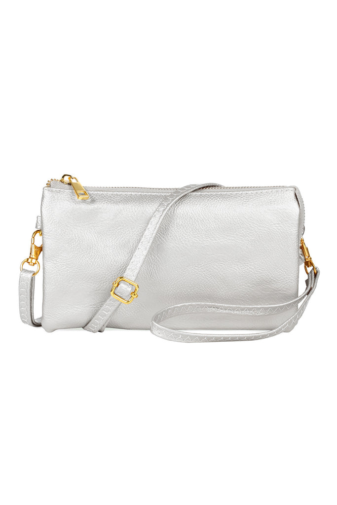 FAUX CROSSBODY WRISTLET BAG