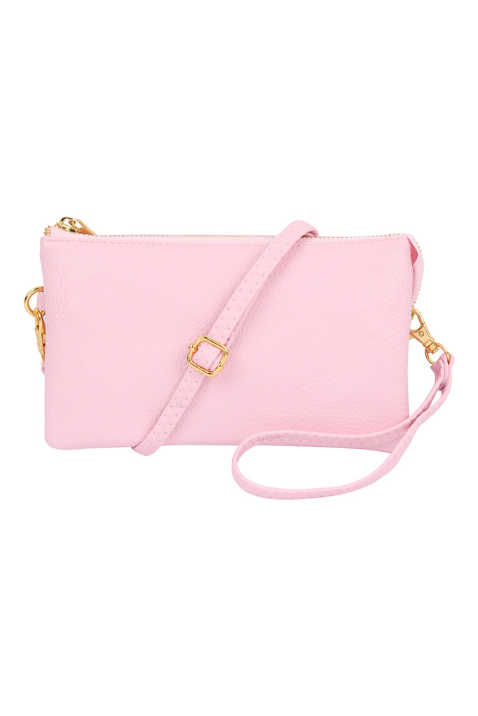 FAUX CROSSBODY WRISTLET BAG
