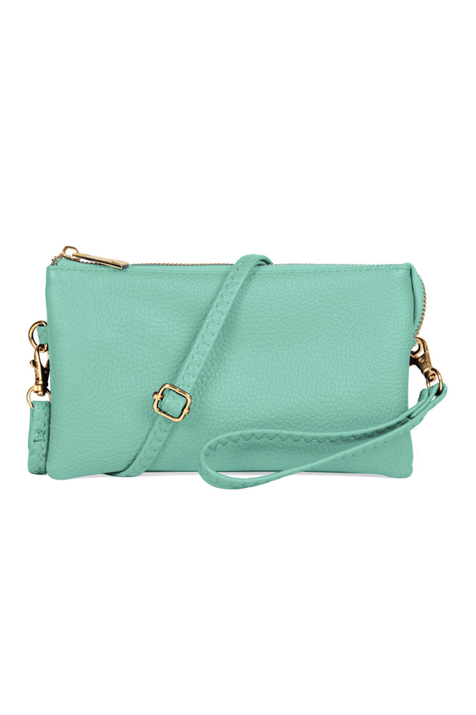 FAUX CROSSBODY WRISTLET BAG