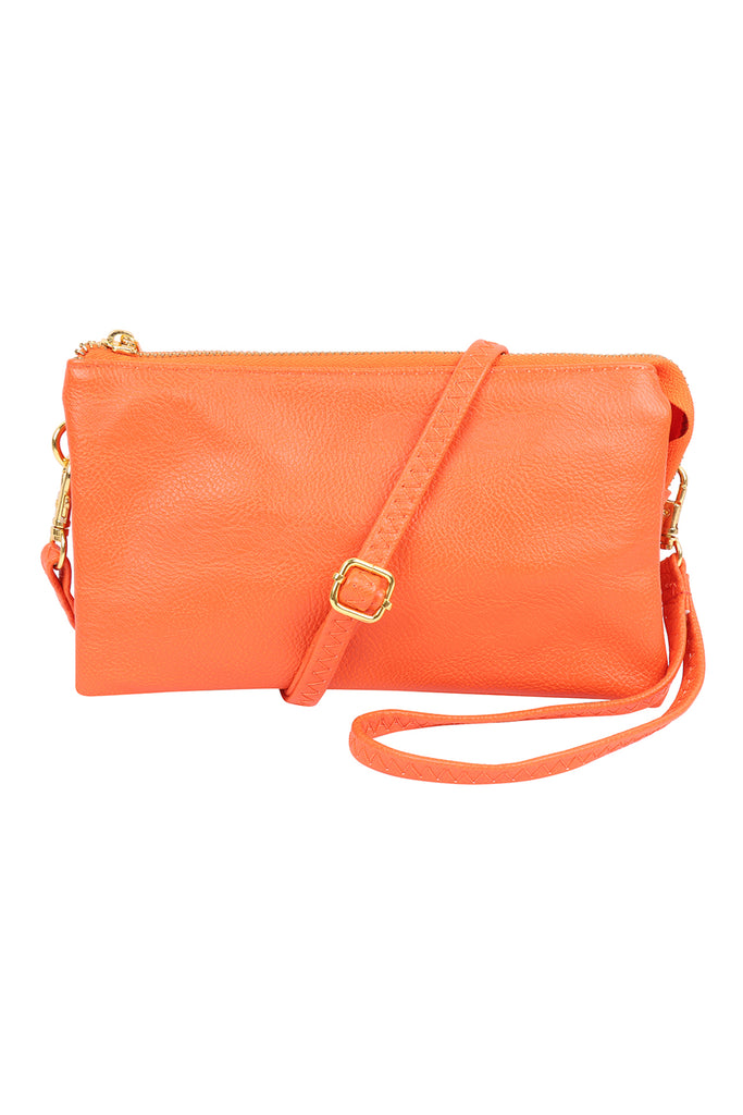 FAUX CROSSBODY WRISTLET BAG