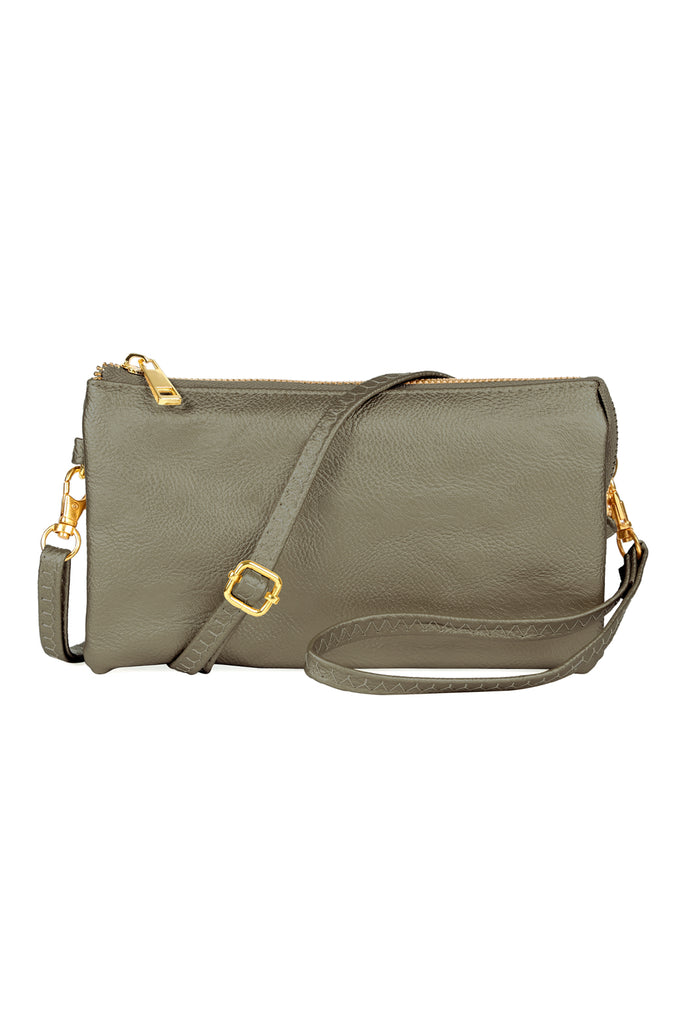 FAUX CROSSBODY WRISTLET BAG