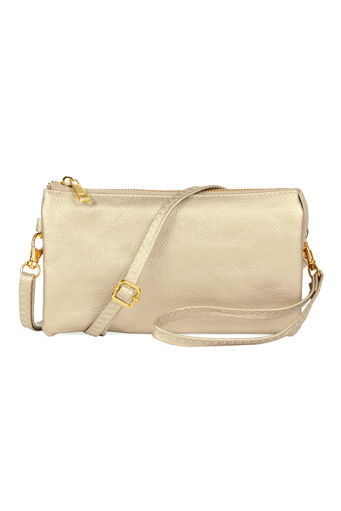 FAUX CROSSBODY WRISTLET BAG