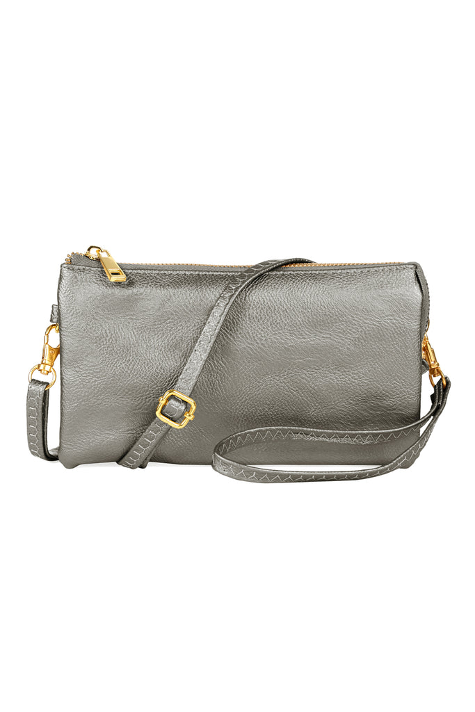 FAUX CROSSBODY WRISTLET BAG