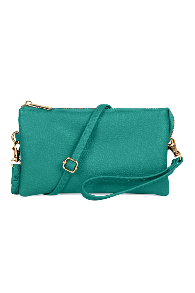 FAUX CROSSBODY WRISTLET BAG