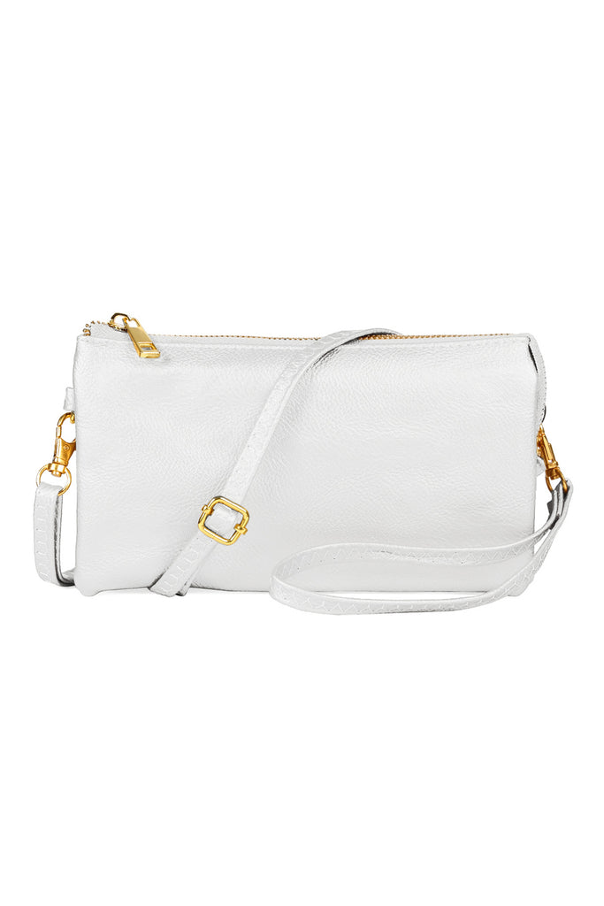 FAUX CROSSBODY WRISTLET BAG