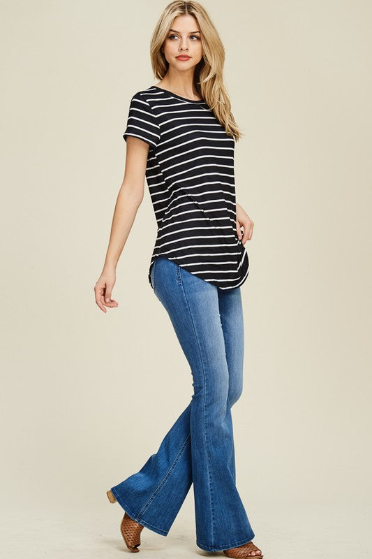 Striped Round Hem Tunic