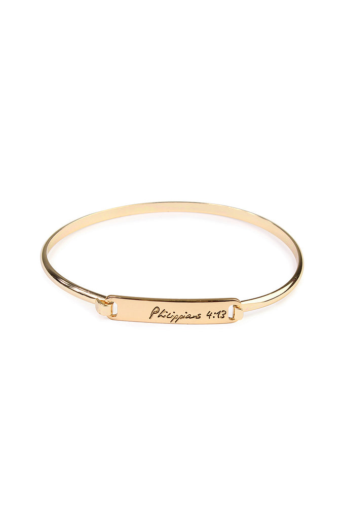 Philippians Hinge Plated Bracelet