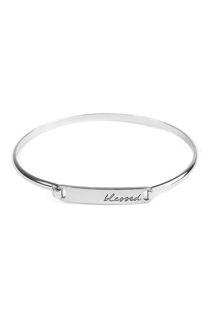 "Blessed" Hinge Plated Bracelet