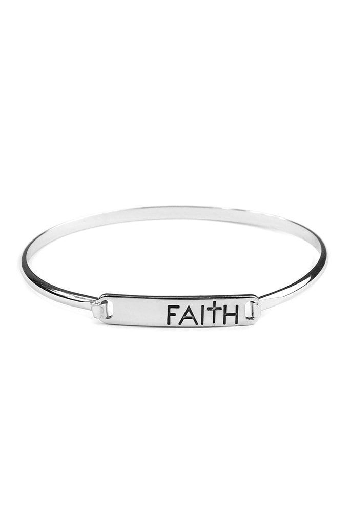 "FAITH" HINGE PLATE BRACELET - Riah Fashion