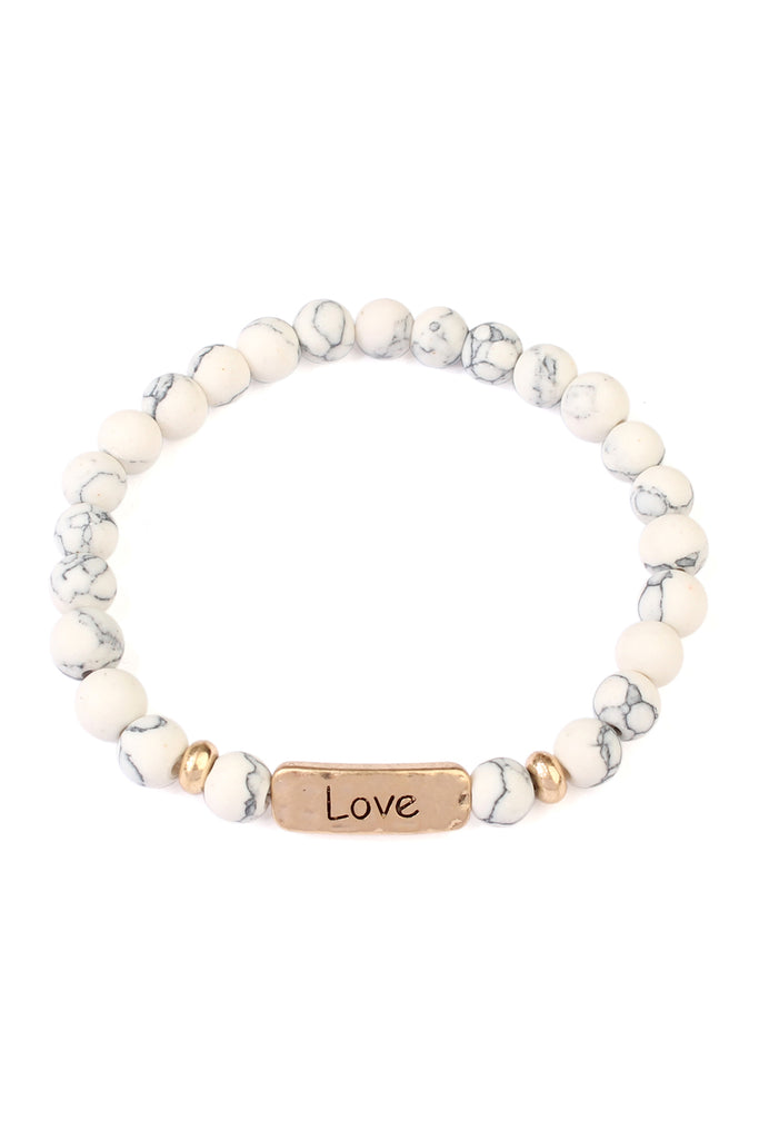 LOVE NATURAL STONE BRACELET